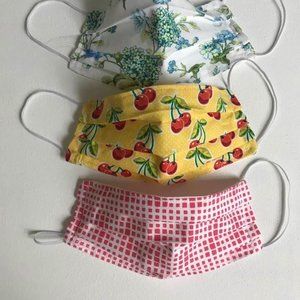 Lot of 6 Cotton Face Masks, Reusable, Washable